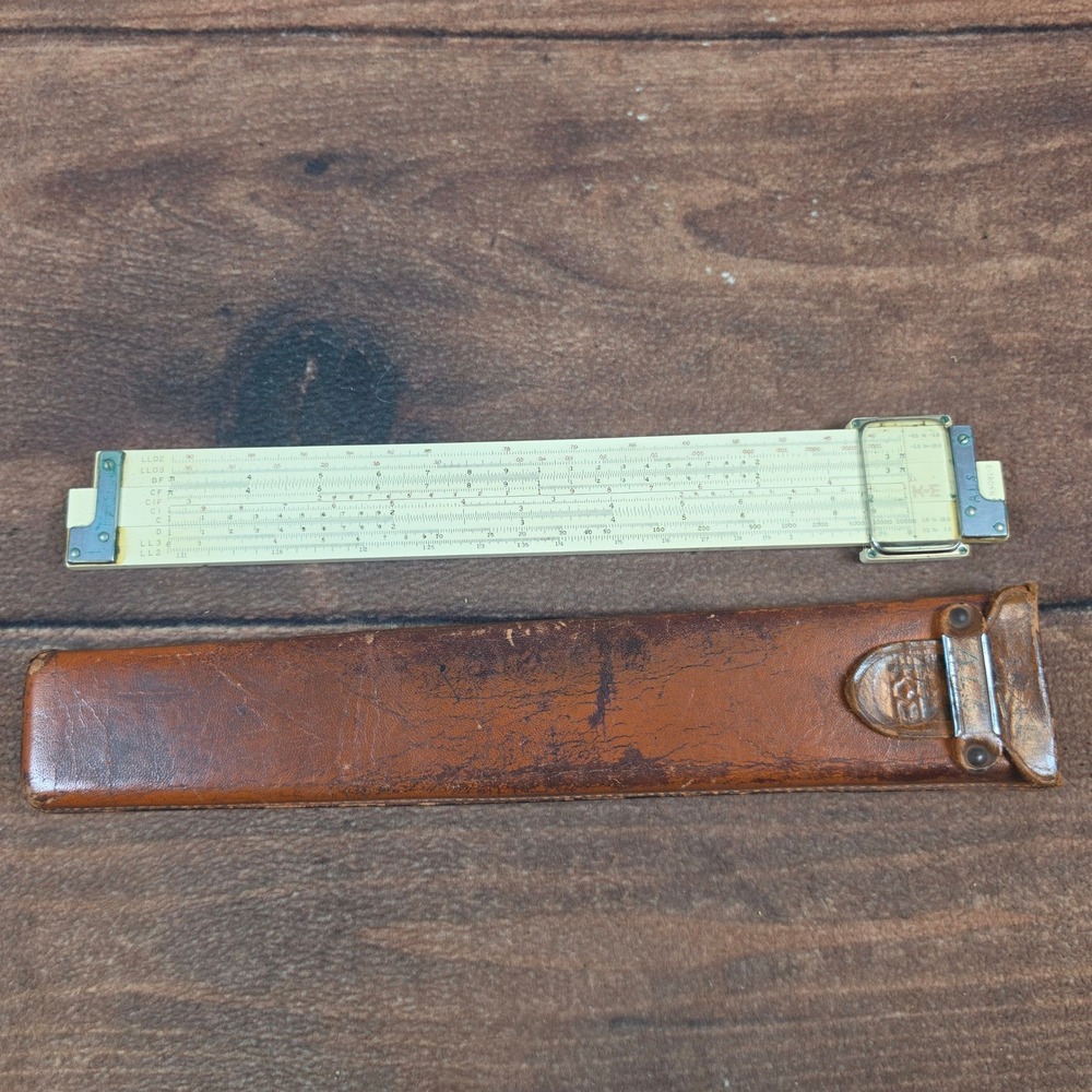 Keuffel & Esser Slide Rule Mens OS Cream Fair Log Log Duplex Decitrig N4081-3